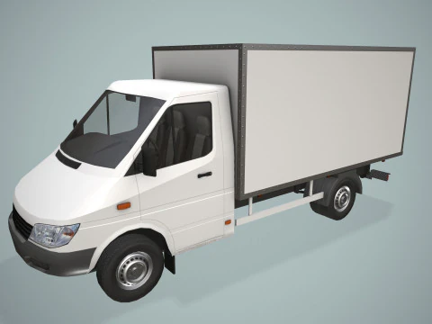 Box Van Truck --414-- 3D Model
