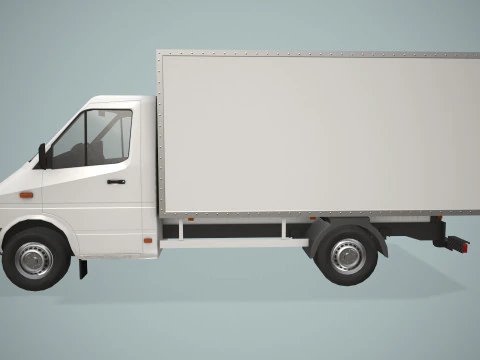 Box Van Truck --414-- 3D Model
