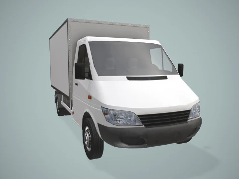 Box Van Truck --414-- 3D Model