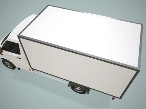 Box Van Truck --414-- 3D Model