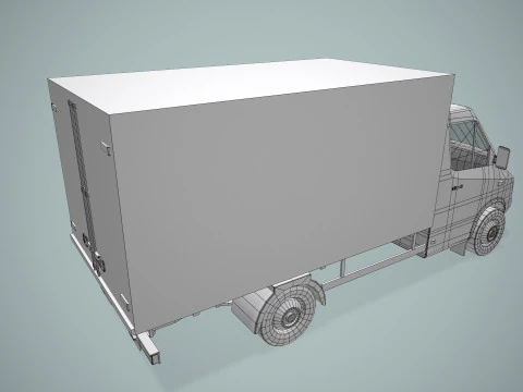 Box Van Truck --414-- 3D Model
