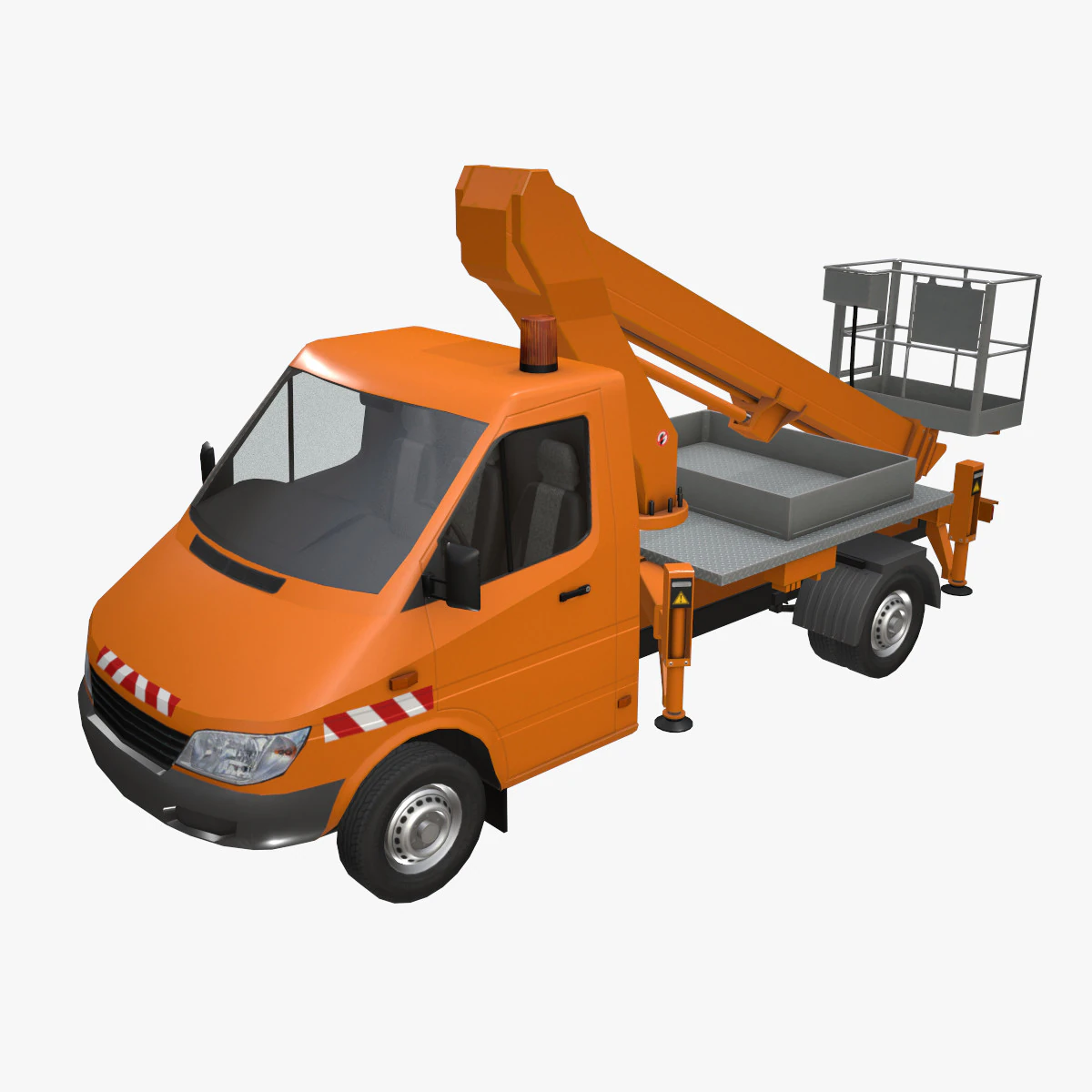 Bucket Truck --416-- 3D Model .c4d .max .obj .3ds .fbx .stl .blend 