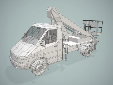 Bucket Truck --416-- 3D Model
