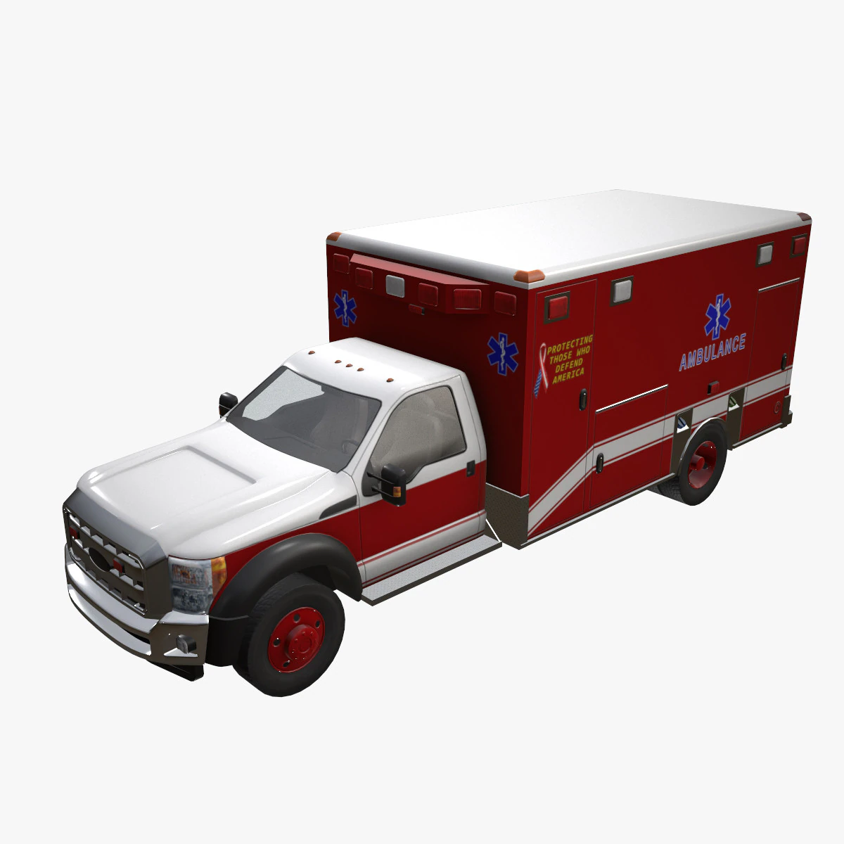 Ambulanza --419-- Modello 3D .c4d .max .obj .3ds .fbx .stl .blend