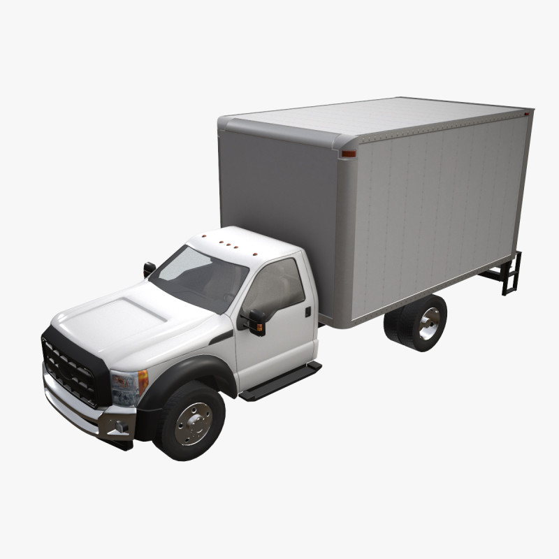 Truk Van Kotak --420-- Model 3D .c4d .max .obj .3ds .fbx .stl .blend