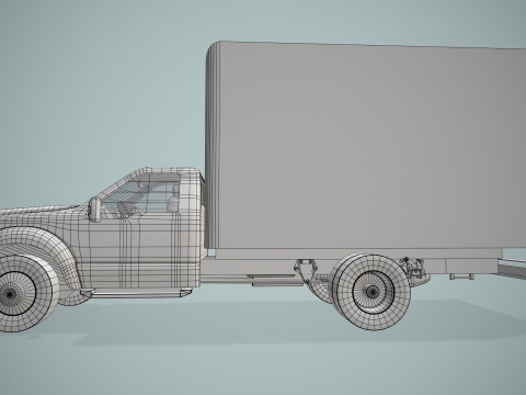 Truk Van Kotak --420-- Model 3D