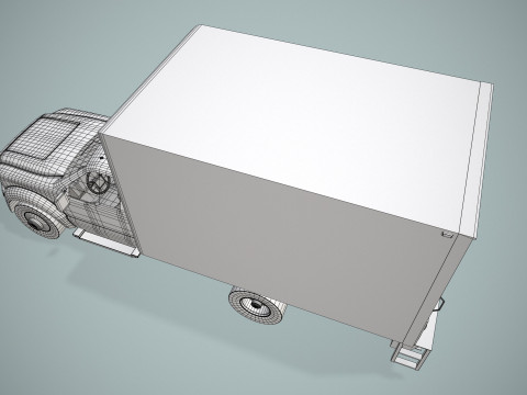 Truk Van Kotak --420-- Model 3D
