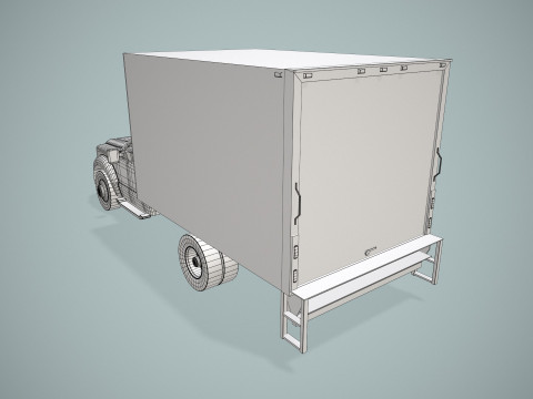 Truk Van Kotak --420-- Model 3D