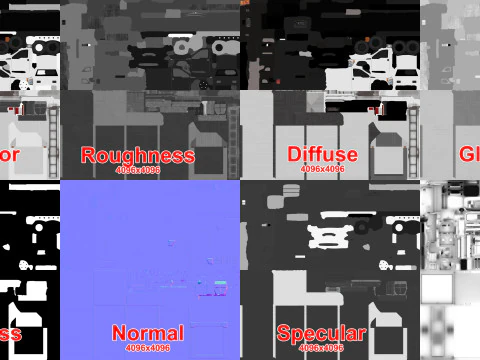 Furgone furgone --420-- Modello 3D