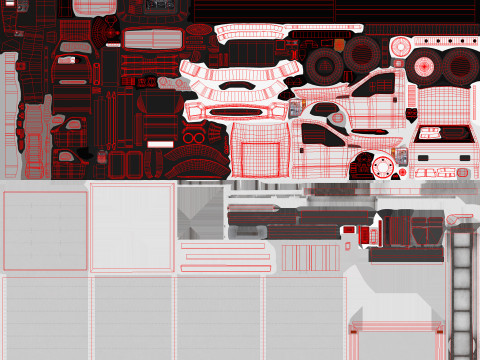 Truk Van Kotak --420-- Model 3D