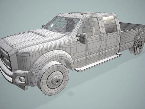 Camion doppia cabina --423-- Modello 3D