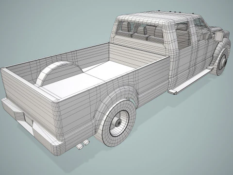 Camion doppia cabina --423-- Modello 3D