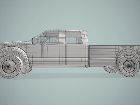 Camion doppia cabina --423-- Modello 3D