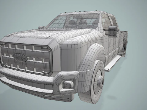 Camion doppia cabina --423-- Modello 3D