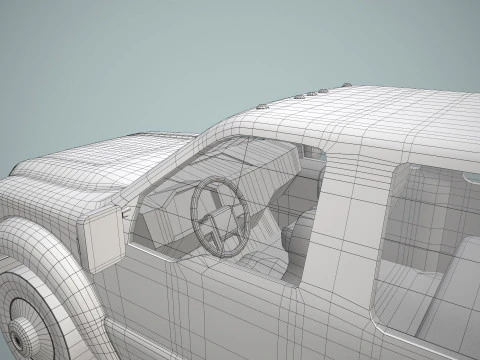 Camion doppia cabina --423-- Modello 3D