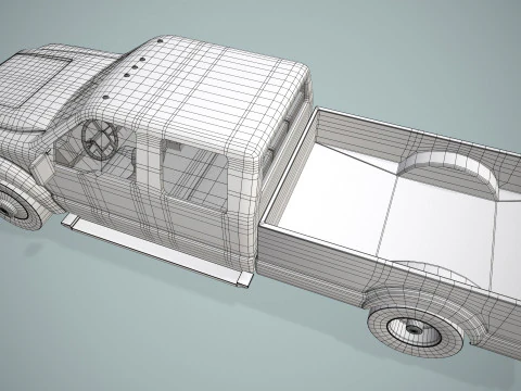 Camion doppia cabina --423-- Modello 3D