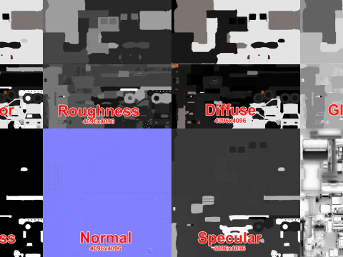 Camion doppia cabina --423-- Modello 3D