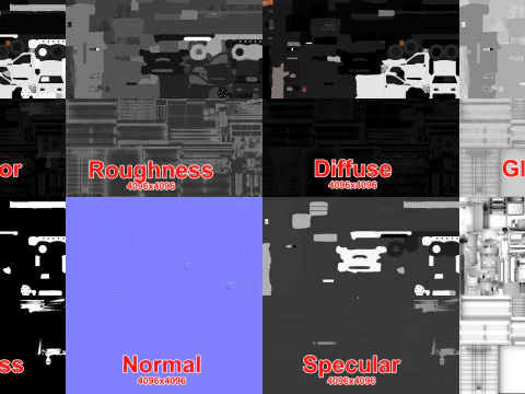 Самосвал --424-- 3D Модель