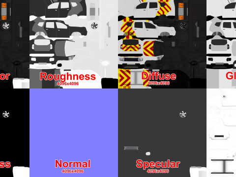 Airport Follow Me Car --428-- 3D Model