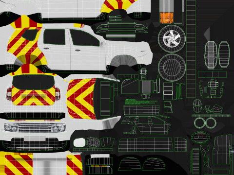 Airport Follow Me Car --428-- 3D Model