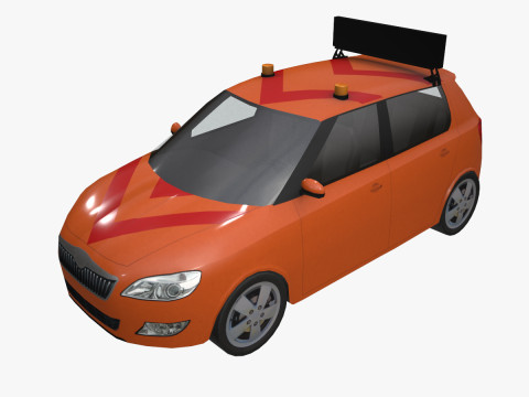 Airport Follow Me Car --429-- 3D Model