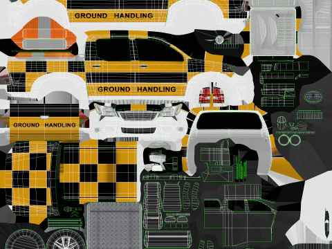 Airport Ground Handling Car --432-- 3D Model