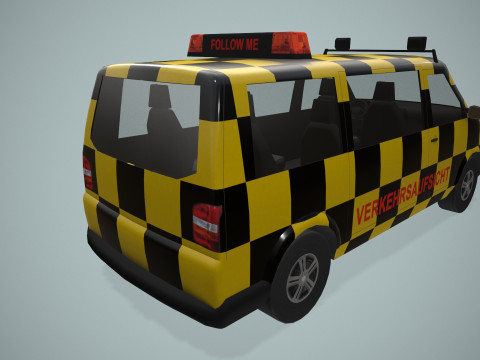 Airport Follow Me Car --433-- 3D Model