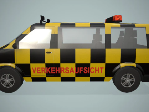 Volg mij-auto op de luchthaven --433-- 3D Model