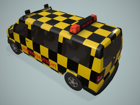 Airport Follow Me Car --433-- 3D Model
