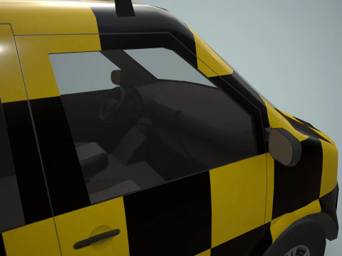 Volg mij-auto op de luchthaven --433-- 3D Model