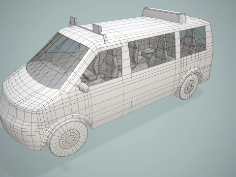 Volg mij-auto op de luchthaven --433-- 3D Model