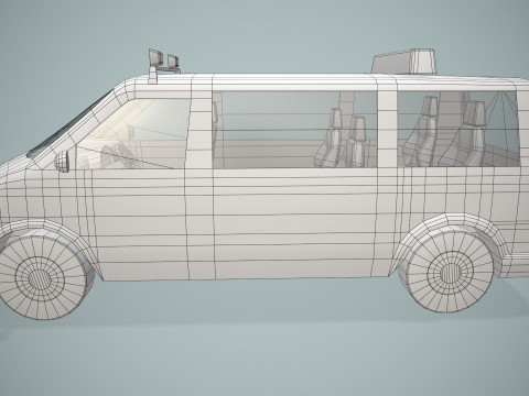 Airport Follow Me Car --433-- 3D Model