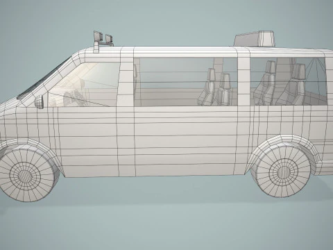 Volg mij-auto op de luchthaven --433-- 3D Model