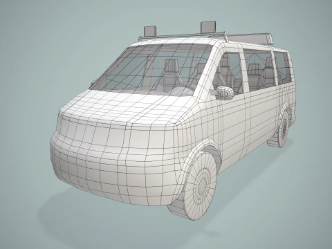 Volg mij-auto op de luchthaven --433-- 3D Model