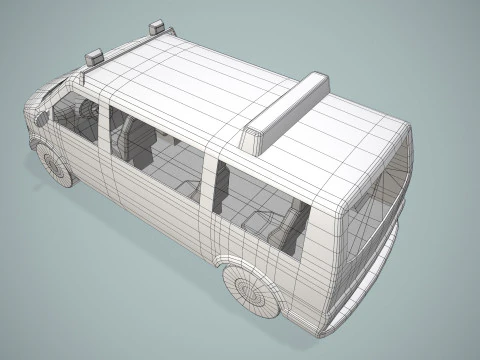Volg mij-auto op de luchthaven --433-- 3D Model