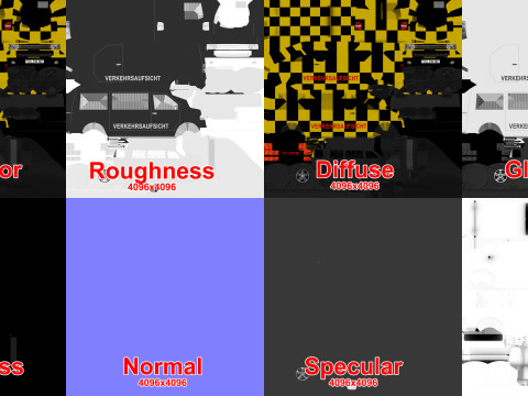 Airport Follow Me Car --433-- 3D Model