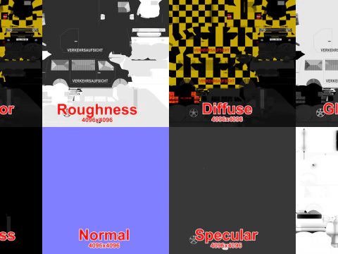 Volg mij-auto op de luchthaven --433-- 3D Model