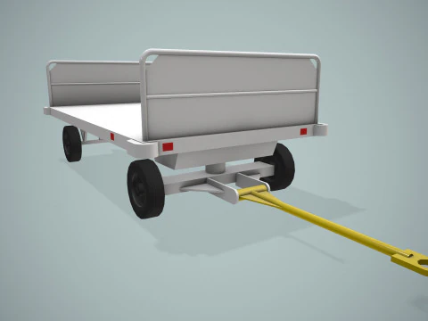 Carrello portabagagli per aeroporto --434-- Modello 3D