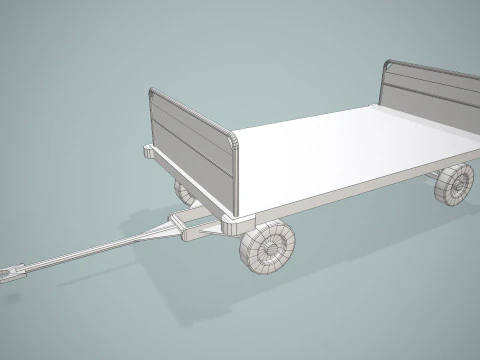 Carrello portabagagli per aeroporto --434-- Modello 3D
