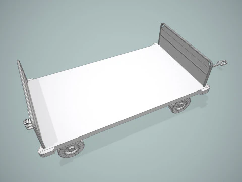 Carrello portabagagli per aeroporto --434-- Modello 3D