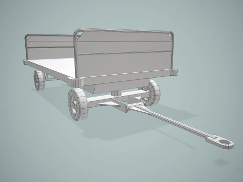 Carrello portabagagli per aeroporto --434-- Modello 3D