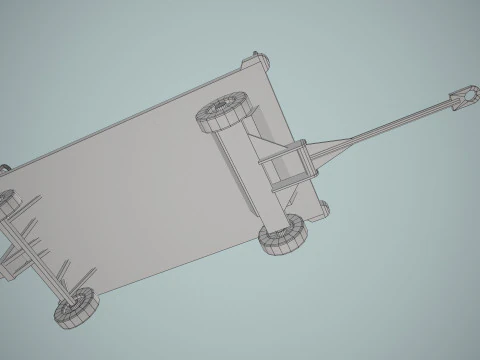 Carrello portabagagli per aeroporto --434-- Modello 3D