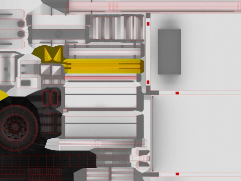 Carrello portabagagli per aeroporto --434-- Modello 3D