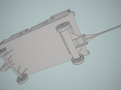 Kereta Bagasi Bandara Termuat --435-- Model 3D
