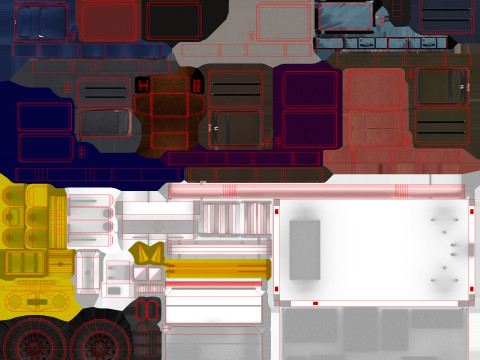 Kereta Bagasi Bandara Termuat --435-- Model 3D