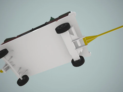 Carrello portabagagli dell'aeroporto caricato --436-- Modello 3D