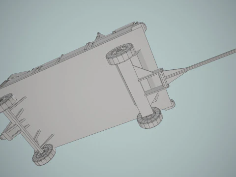 Carrello portabagagli dell'aeroporto caricato --436-- Modello 3D