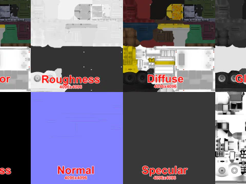 Carrello portabagagli dell'aeroporto caricato --436-- Modello 3D