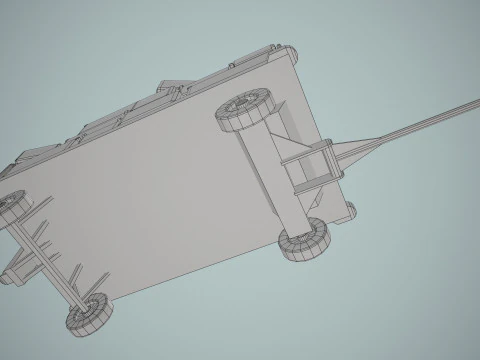 Kereta Bagasi Bandara Termuat --437-- Model 3D