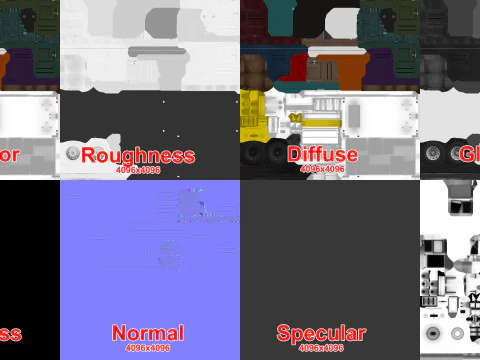 Kereta Bagasi Bandara Termuat --437-- Model 3D